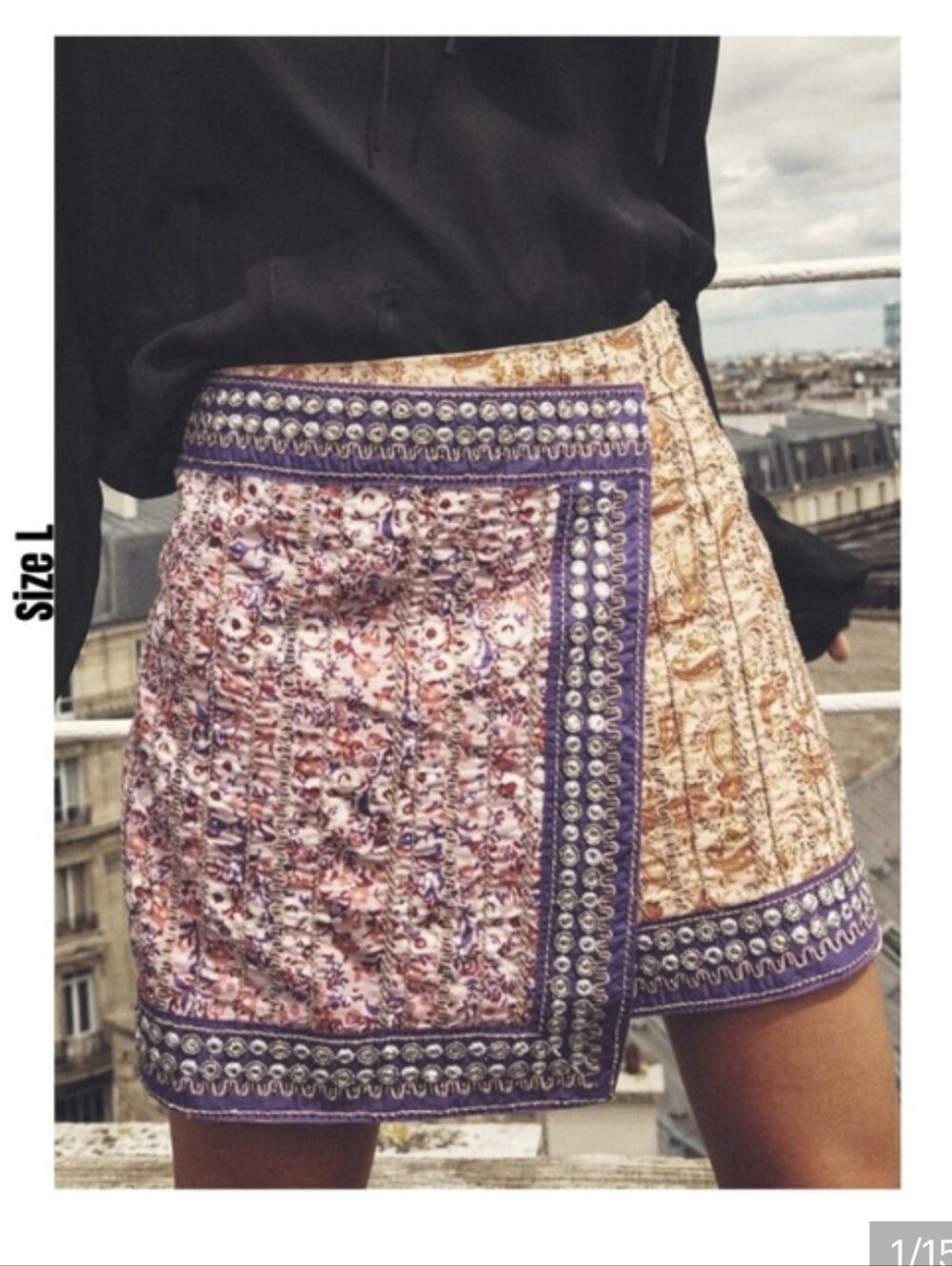 Zara Sequin Skirt M Medium